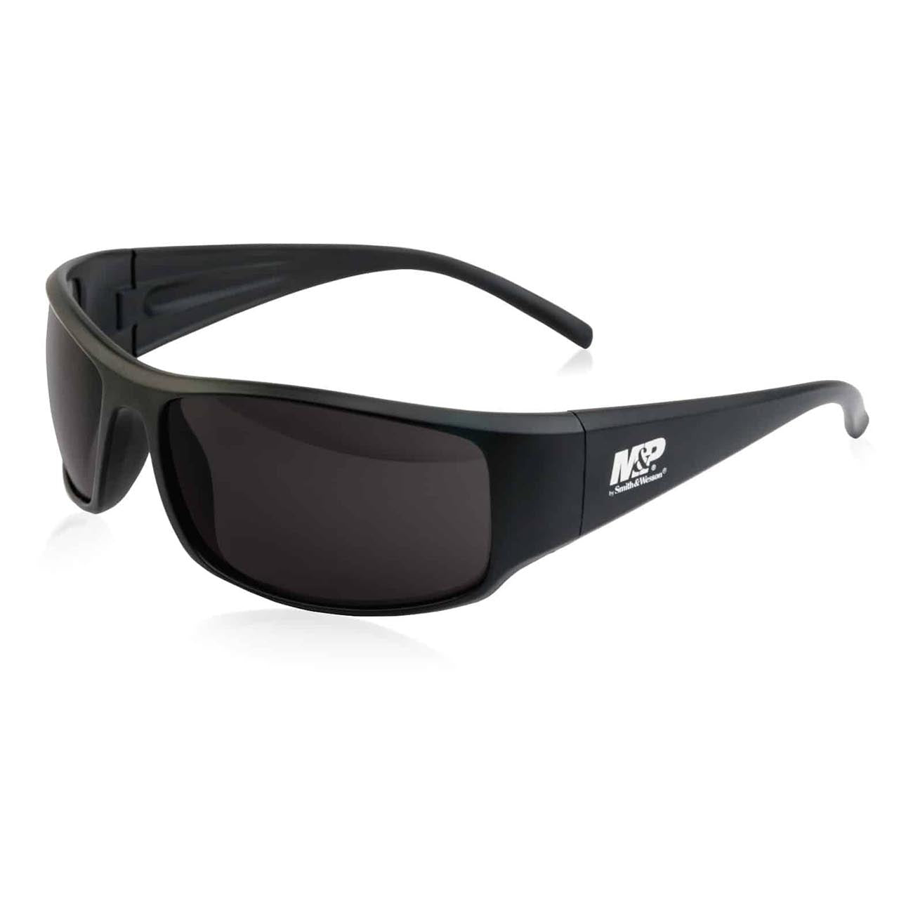M&P Thunderbolt Full Frame Shooting Glasses - Black Frames/Smoke Lenses