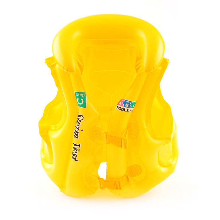 Color: Yellow, Model: L - Inflatable Children's Life Jacket Buoyancy Vest