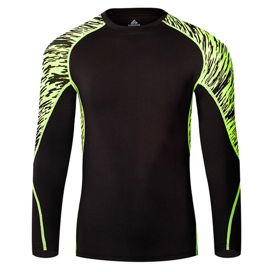 Color: Green, Size: XL - Tights tights stretch corset camouflage long-sleeved quick-drying clothes