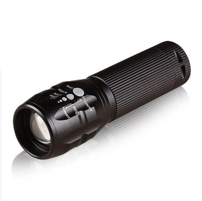 style: 9 - Zoom 3 gear strong light LED flashlight focusing outdoor bike mountain bike lamp 18500 AAA battery