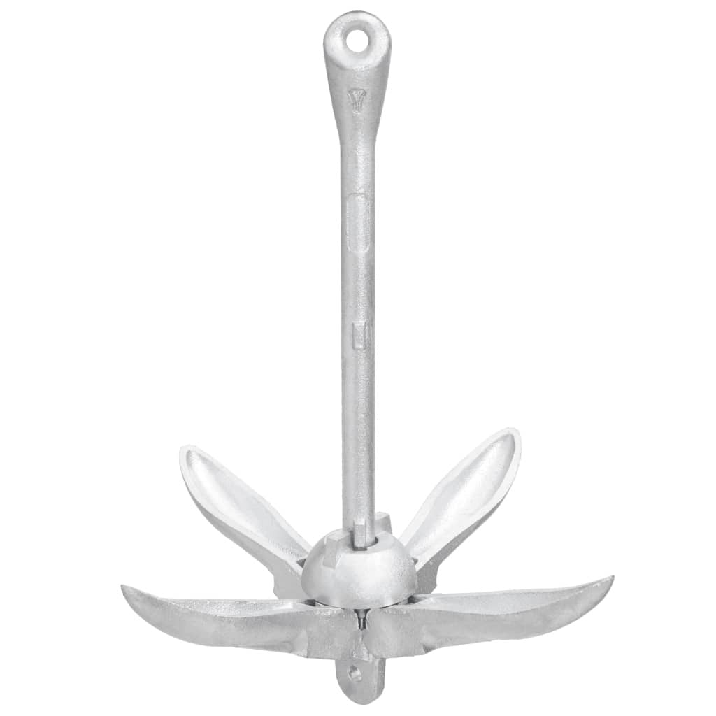 Folding Anchor Silver 8.8 lb Hot Dip Galvanized Cast Iron