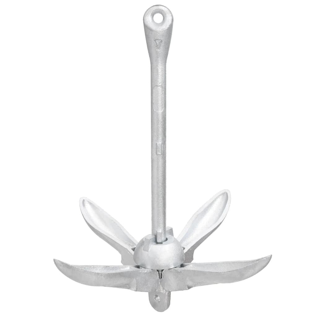 Folding Anchor Silver 17.6 lb Hot Dip Galvanized Cast Iron