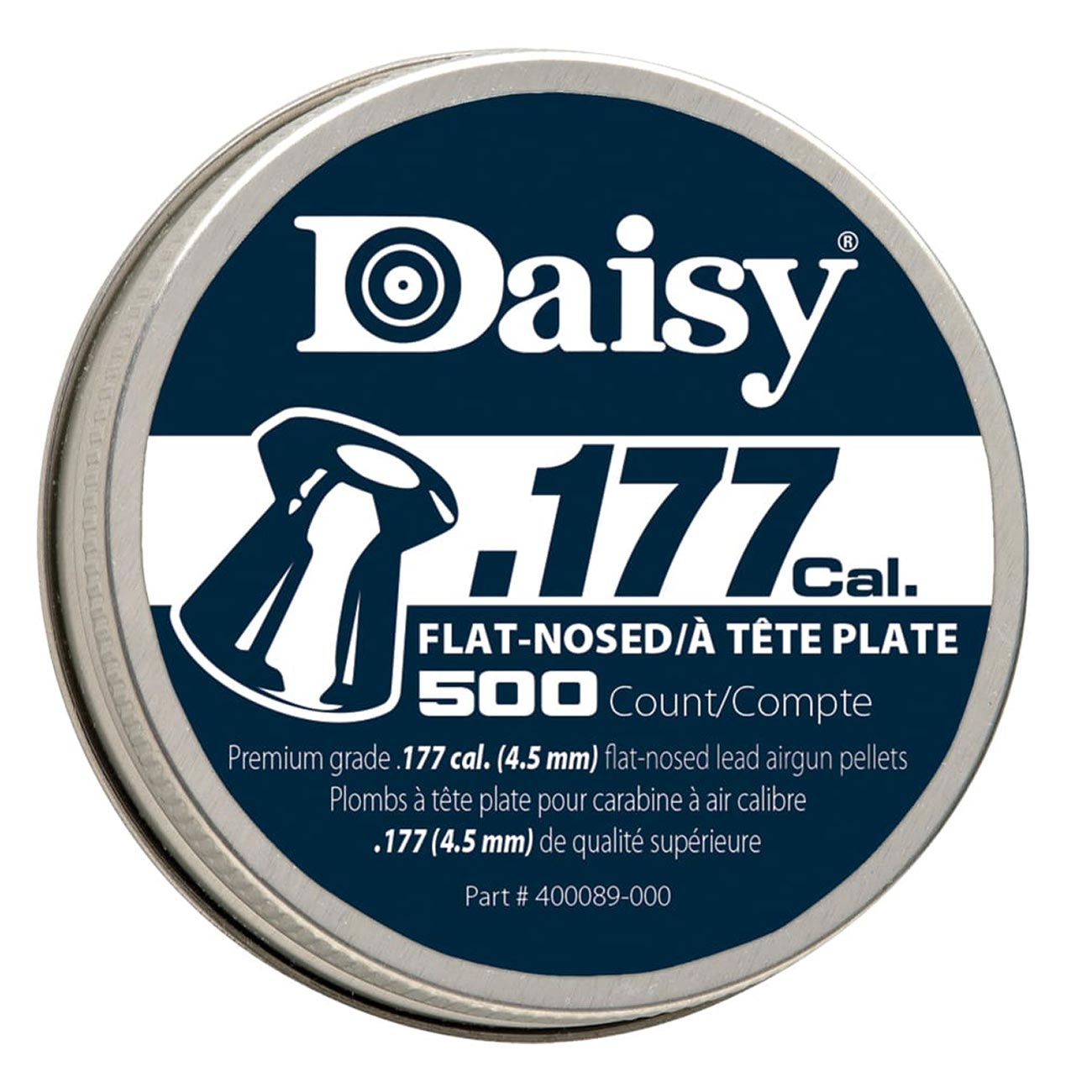 Daisy .177 Caliber PrecisionMax Flat Pellets (500 per Tin)
