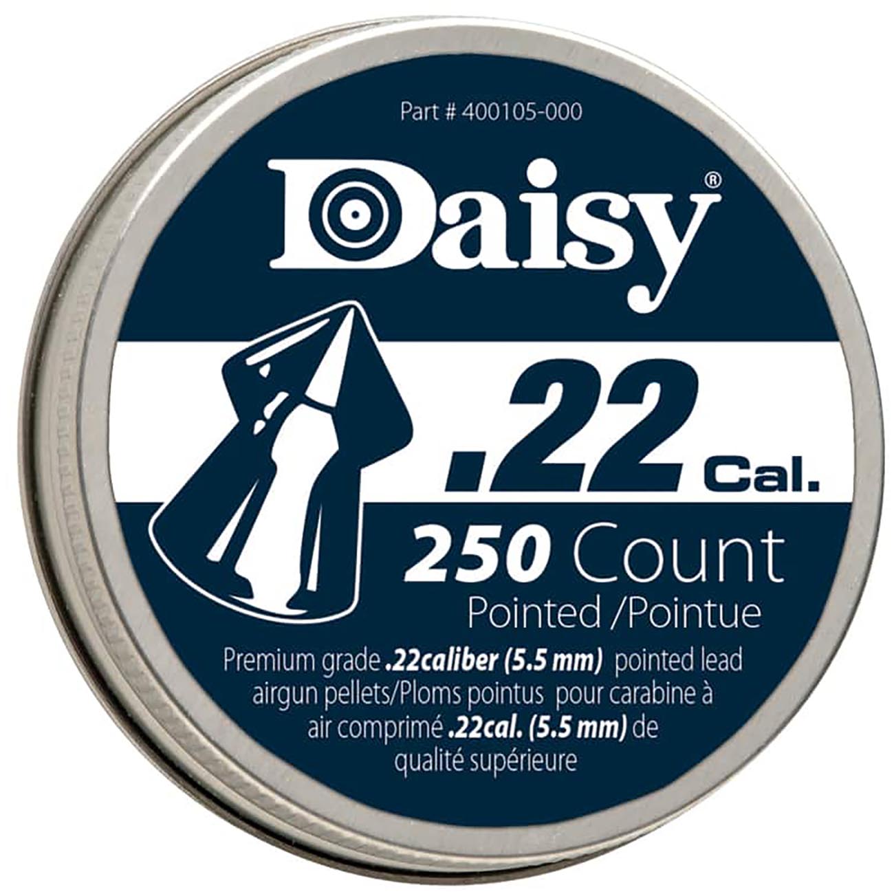 Daisy .22cal Pointed Lead Pellets (250 Count)