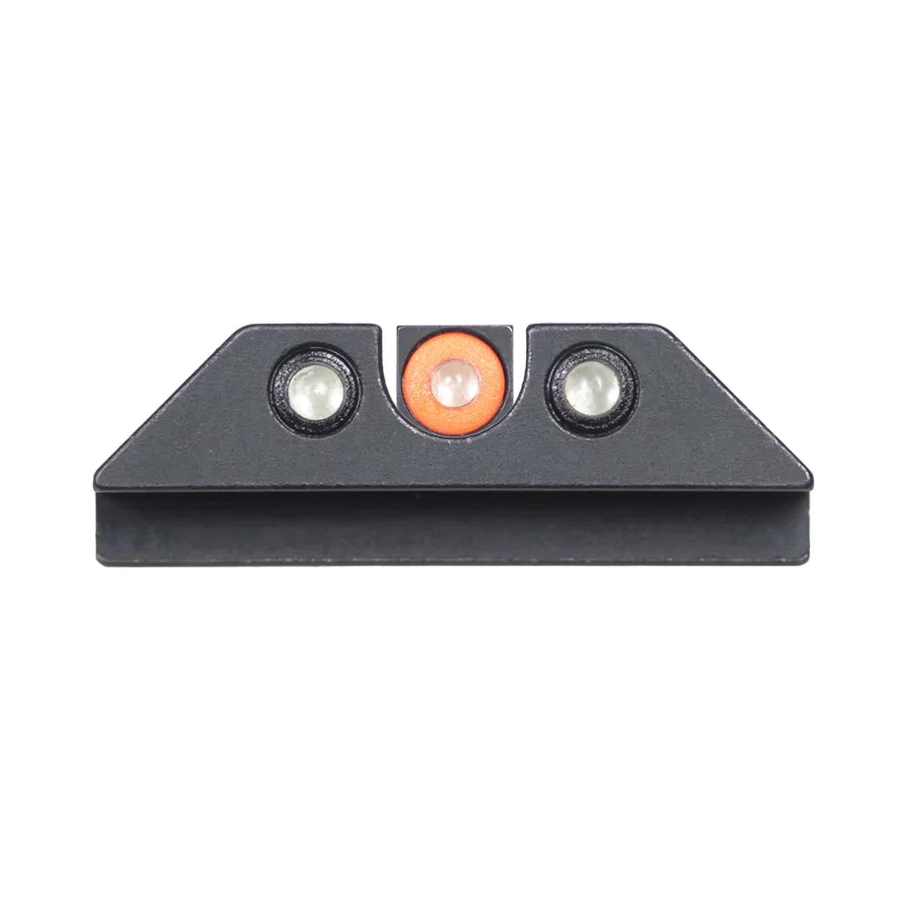 Night Fision Tritium Night Sights for Glock 17/19/34/43/48 - Orange Front Ring/U-Notch Black Rear Ri