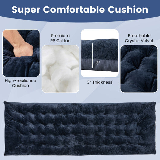 75 x 27.5 Inch Camping Cot Pads with Soft and Breathable Crystal Velvet-Gray