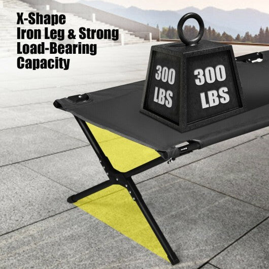 Adults Kids Folding Camping Cot-Gray - Color: Gray