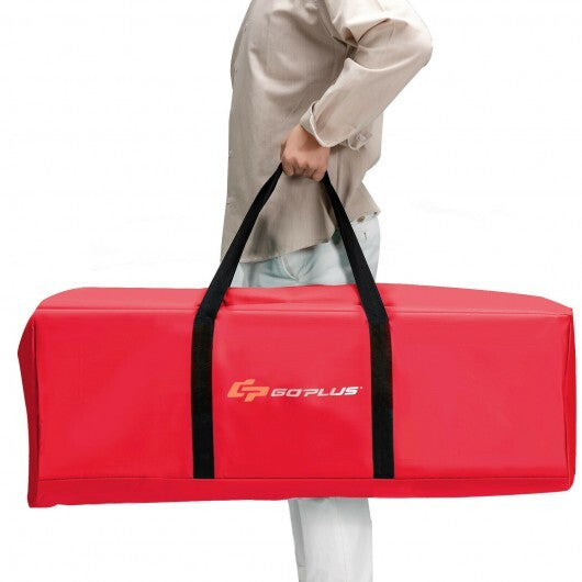 Portable Folding Camping Canopy Chairs with Cup Holder-Red - Color: Red