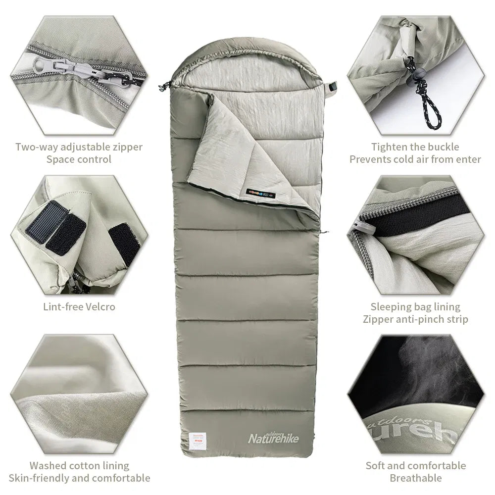 Color: Clear, Ships From: CHINA - Naturehike M180 Sleeping Bag Ultralight Winter Spliceable Hooded Sleeping Bag Outdoor Camping Waterproof Machine Washable 1??-12??