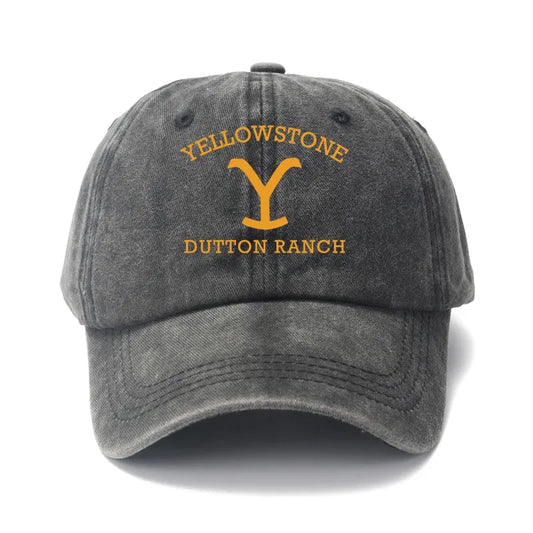 Color: camouflage, Size: Adjustable - Yellowstone Dutton Ranch Baseball Cap Vintage Washed Sports Hat Distressed UV Protection Hat Unisex Snapback Hat Visors