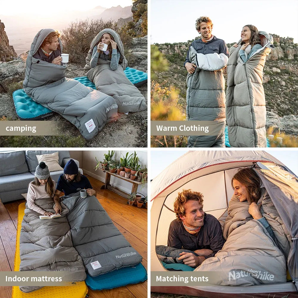 Color: Clear, Ships From: CHINA - Naturehike M180 Sleeping Bag Ultralight Winter Spliceable Hooded Sleeping Bag Outdoor Camping Waterproof Machine Washable 1??-12??