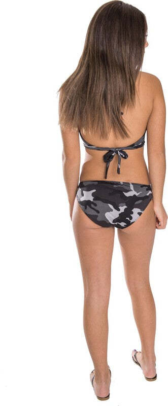 GIRL'S TWO PIECE CAMOUFLAGE BATHING SUIT