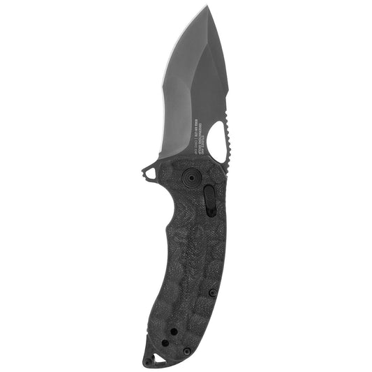 SOG Kiku XR LTE 7.5" Folding Pocket Knife (Blackout Micarta + Carbon )