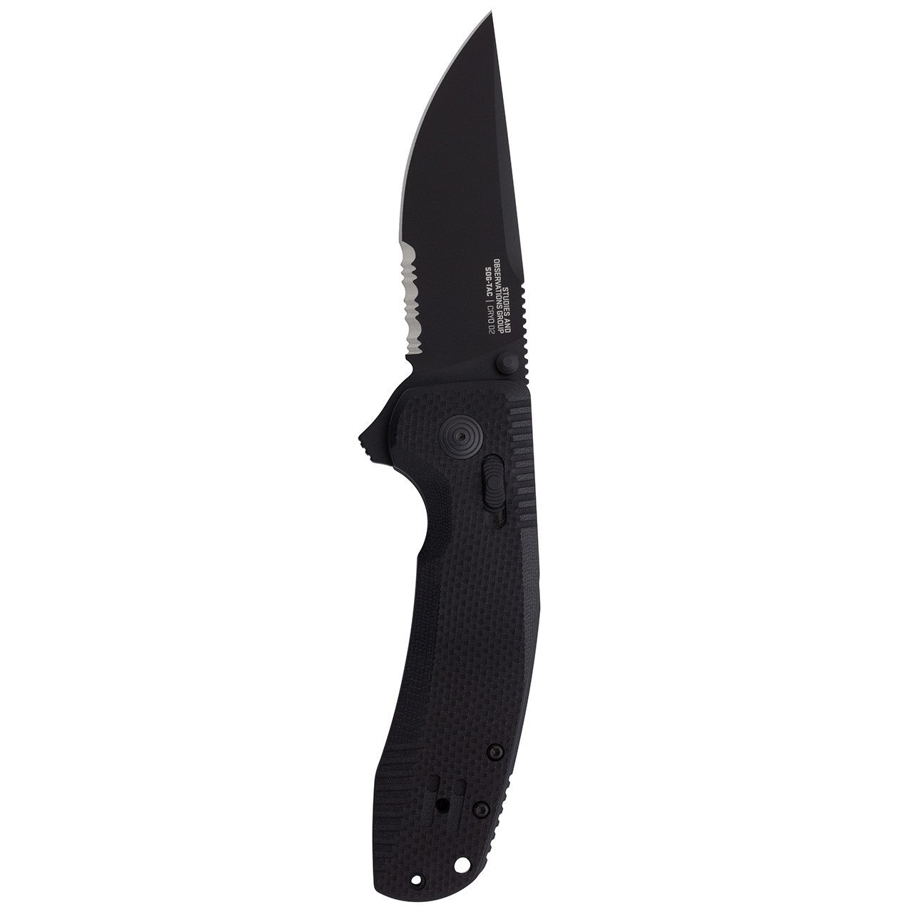SOG SOG-TAC XR Serrated 3.39" Folding Pocket Knife (Blackout)