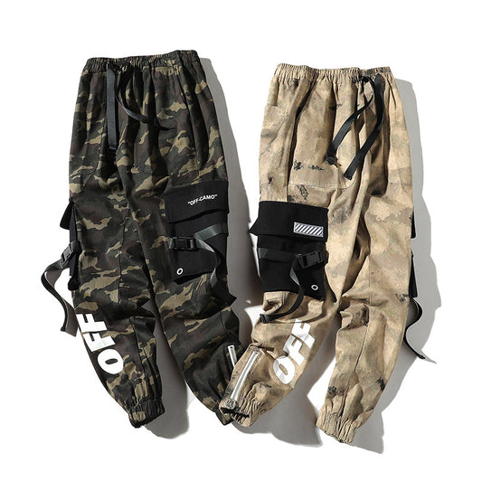 K026 spring new Japanese wind wind male 1 camouflage casual overalls loose beam foot P68