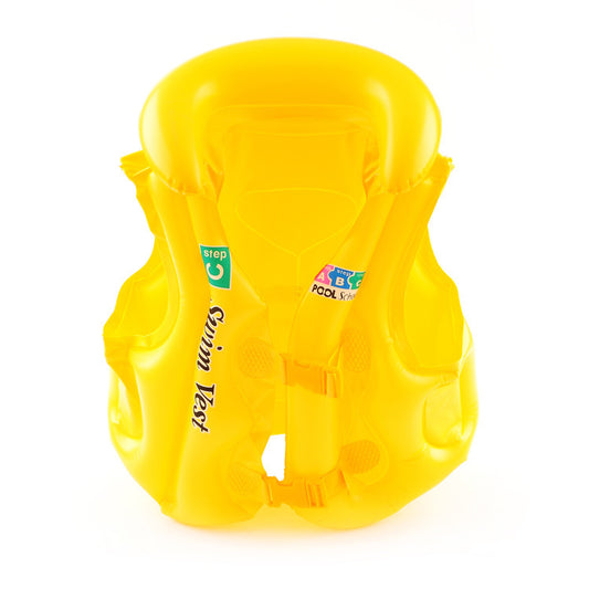 Color: Yellow, Model: L - Inflatable Children's Life Jacket Buoyancy Vest