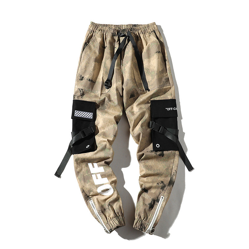 K026 spring new Japanese wind wind male 1 camouflage casual overalls loose beam foot P68