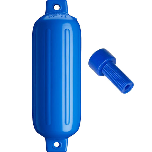 Polyform G-4 Twin Eye Fender 6.5" x 22" - Blue w/Adapter [G-4 BLUE W/AIR ADAPTER]