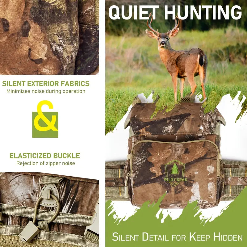 Wild Cedar Binocular Harness Chest Pack with Rangefinder Pouch &amp; Rain Cover