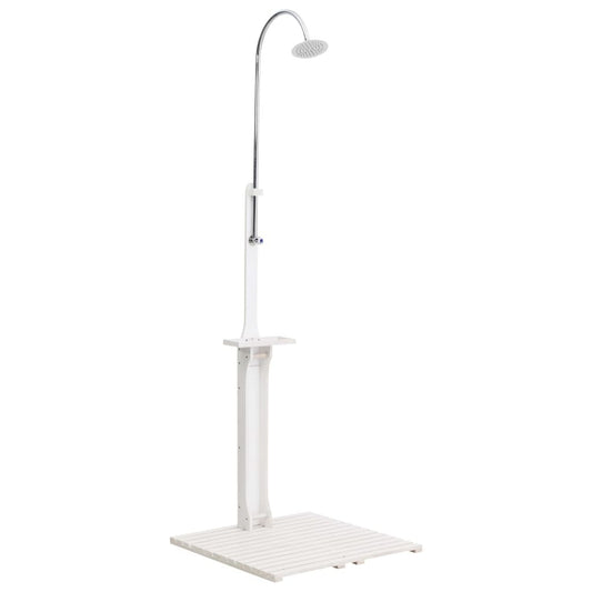 Garden Shower White Solid fir wood with oil finish, stainless steel