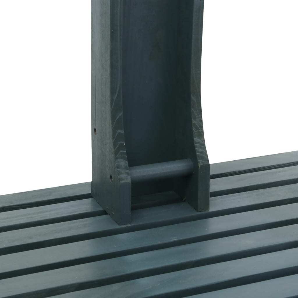 Garden Shower Anthracite Solid fir wood Large Rotatable