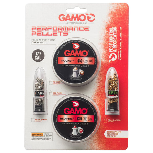 Gamo .177cal Assorted Performance Pellets Combo Pack (400 Count)