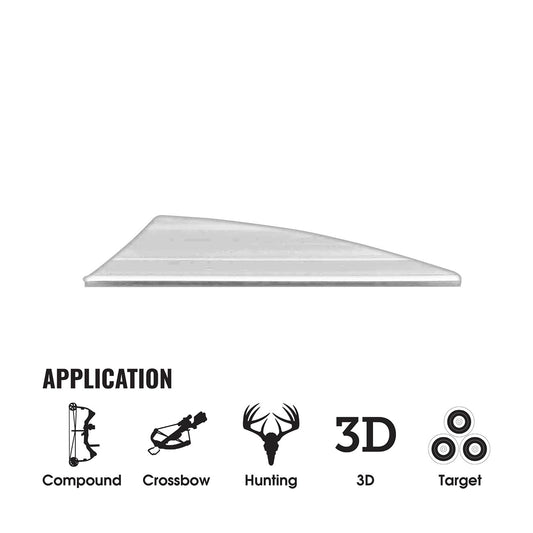 Tac Vanes Driver 2.75" Vane - White (100 pack)