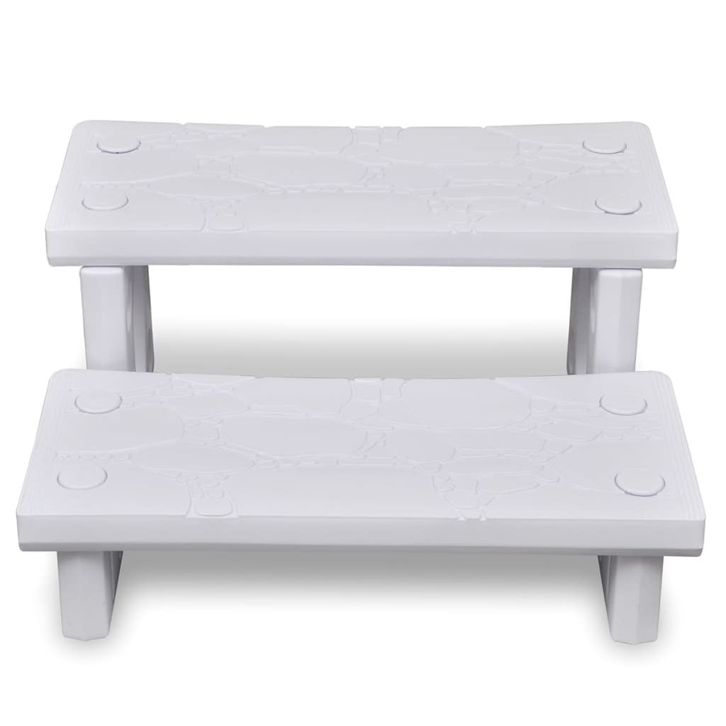 Spa Step White Plastic Medium Reversible Spa Steps