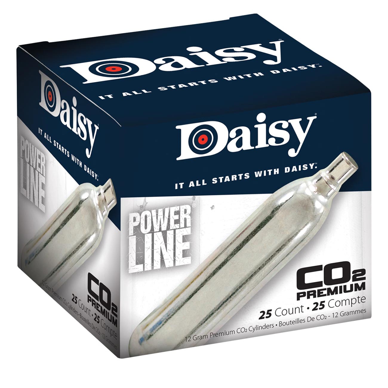 Daisy Powerline Premium 12-Gram CO2 Cylinders (25 per Box)