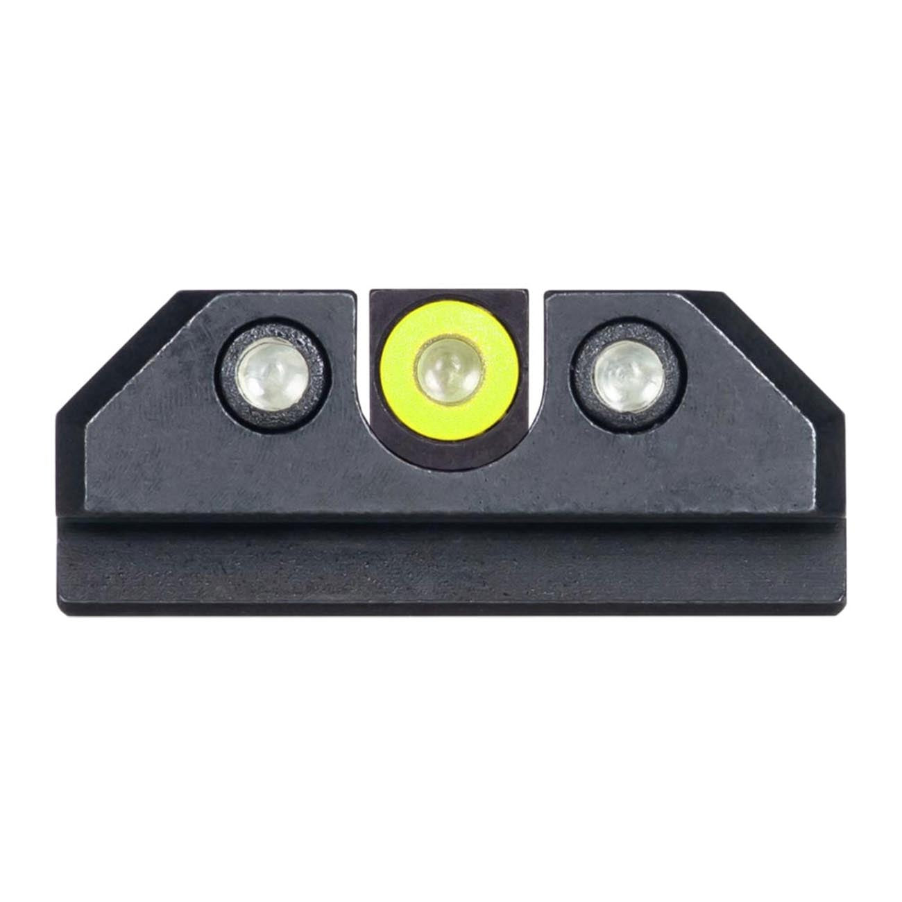 Night Fision Night Sight Set for CZ-USA P-10 C/F Yellow Front Ring/Black U-Notched Rear Rings