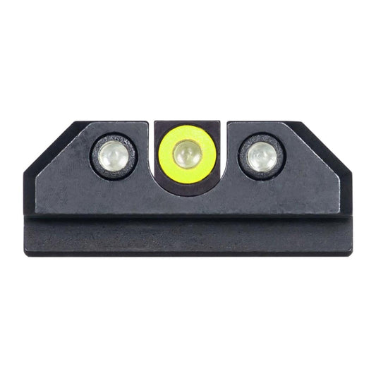 Night Fision Night Sight Set for CZ-USA P-10 C/F Yellow Front Ring/Black U-Notched Rear Rings