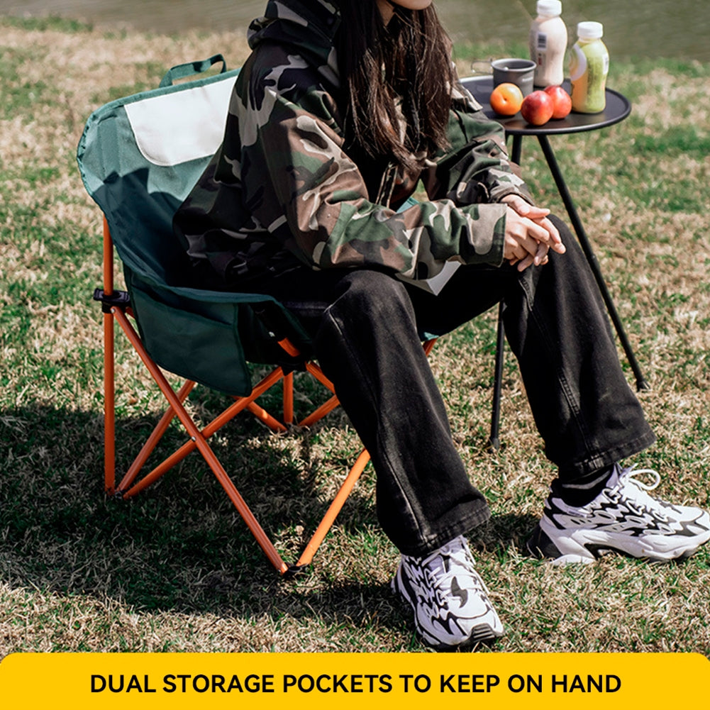 Camping Chairs Lawn Chairs Portable Chair Support 150kg Foldable Chair Backpacking Chair 600D Oxford Cloth + Aluminum Alloy Khaki