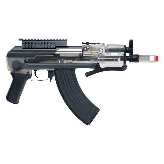 Game Face 76 Electric Full or Semi-Auto Tactical AK Style Airsoft Carbine (Clear)