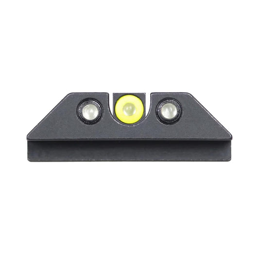 Night Fision Tritium Night Sights for Glock 17/19/34/43/48 - Yellow Front Ring/U Notch Black Rear Ri