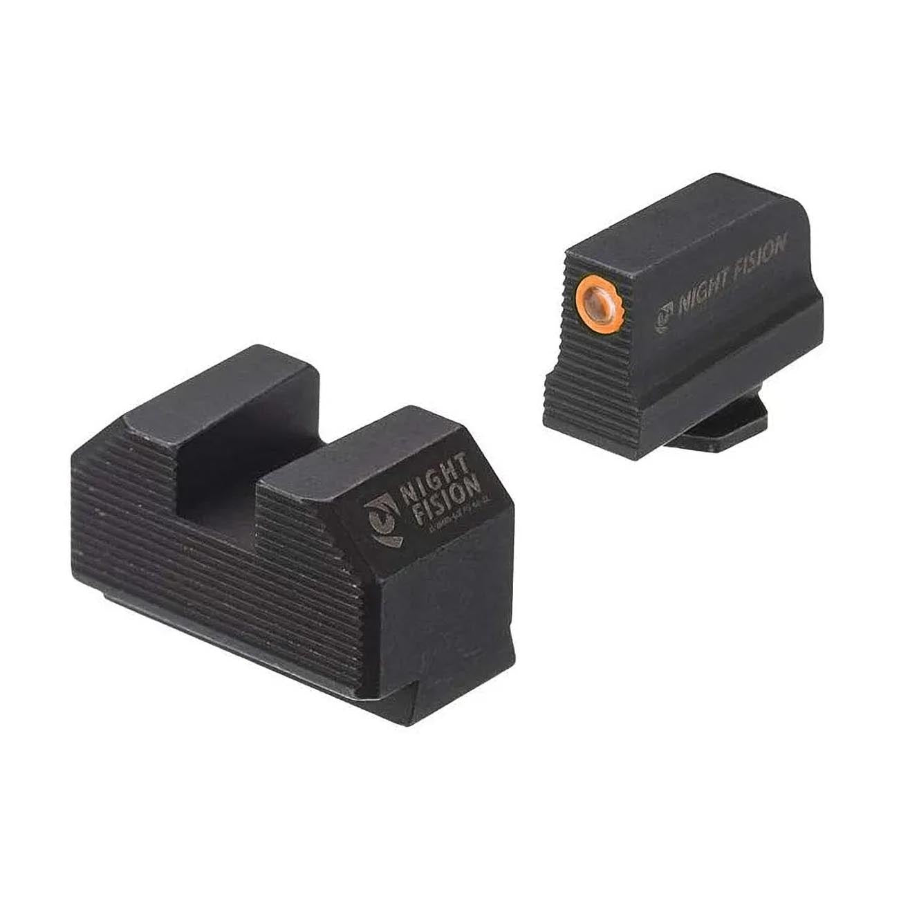 Night Fision Optics-Ready Stealth Series for Glock 42/43/43X MOS Orange Front Ring/Blank Rear