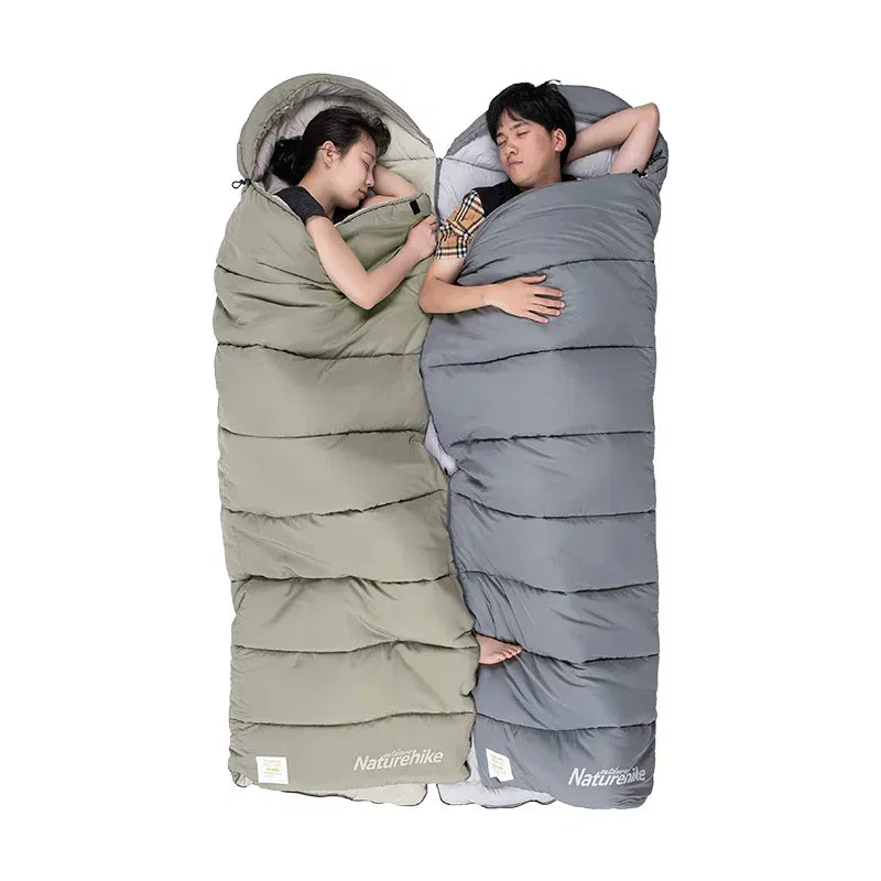 Color: Brown, Ships From: CN - Naturehike Winter Sleeping Bag Ultralight Compact Potable Envelope Cotton Quilt Spliced Travel Outdoor Camping Sleeping Bag