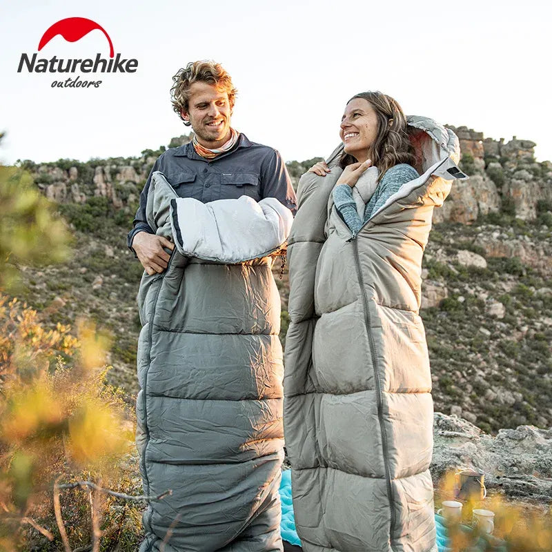 Color: Orange, Ships From: CN - Naturehike Winter Sleeping Bag Ultralight Compact Potable Envelope Cotton Quilt Spliced Travel Outdoor Camping Sleeping Bag
