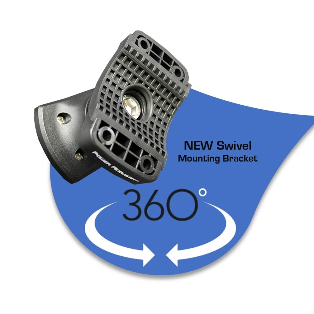 Power Acoustik Marine 8" 2-Way Wakeboard Speakers with RGB LED Illumination - Pair (Black)