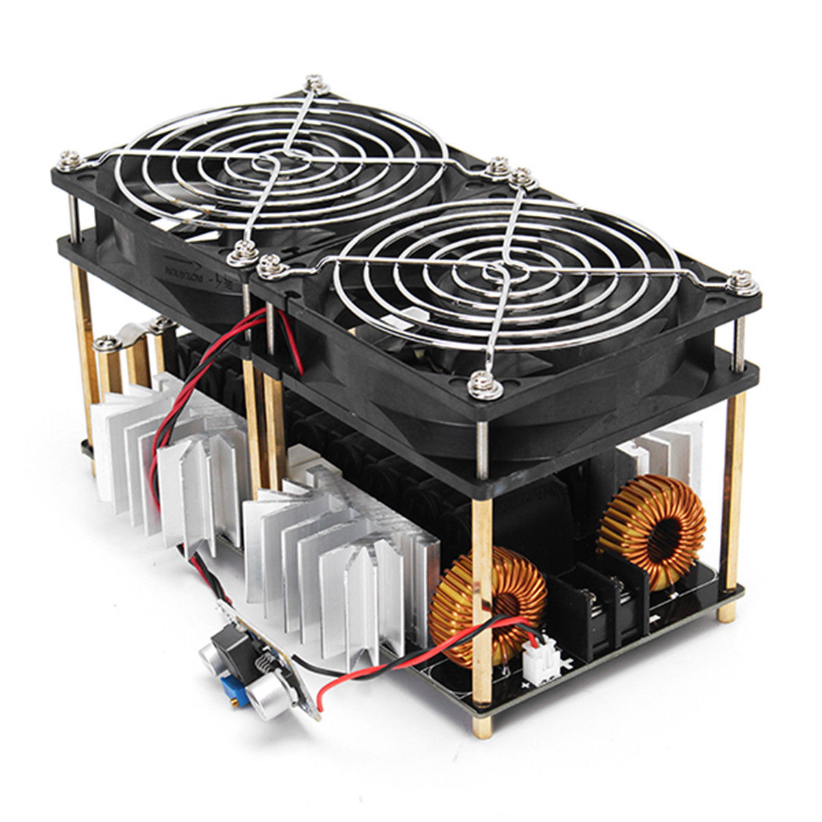1800W/2500W ZVS Induction Heater Induction Heating Machine PCB Board Module Flyback Driver Heater Cooling Fan Interface+ Coil 2500W