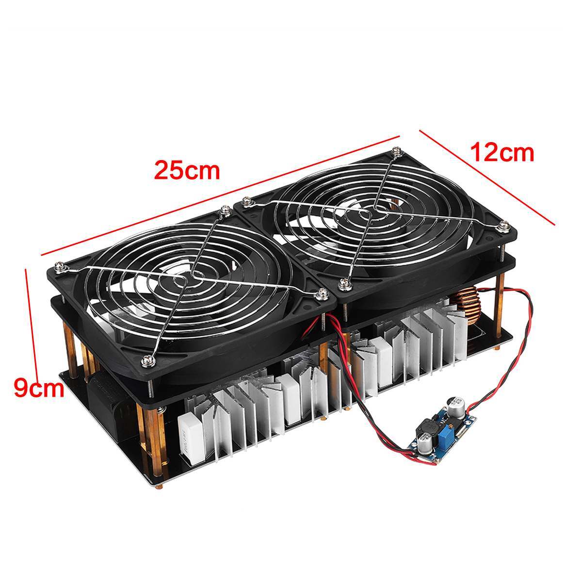 1800W/2500W ZVS Induction Heater Induction Heating Machine PCB Board Module Flyback Driver Heater Cooling Fan Interface+ Coil 2500W