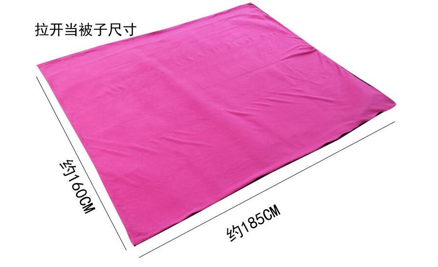 Portable Ultra-light Polar Fleece Sleeping Bag Outdoor Camping Tent Bed Travel Warm Sleeping Bag Liner Navy_185*80