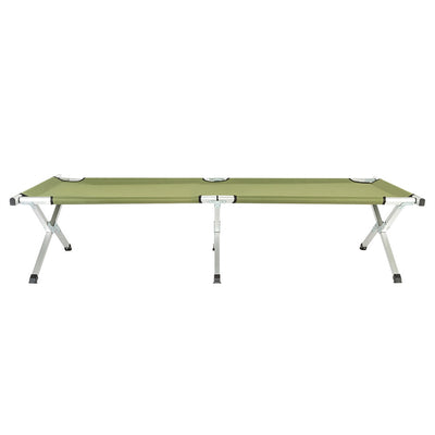 US Portable Folding Camping Cot with Carrying Bag Camping Bed Army Green