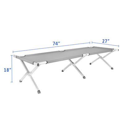US Portable Folding Camping Cot with Carrying Bag Camping Bed Army Green
