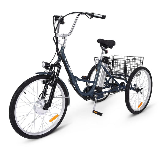 US GARVEE Electric Trike 7-Speed Adult Electric Tricycle Folding Electric Tricycle with Basket