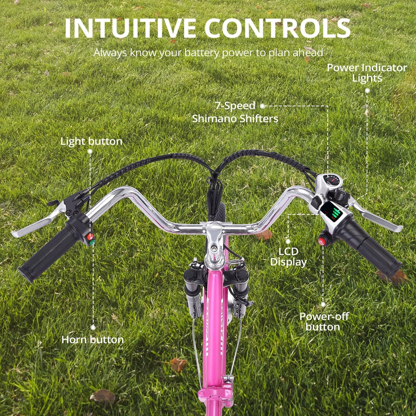 US GARVEE Electric Trike 7-Speed Adult Electric Tricycle Folding Electric Tricycle with Basket