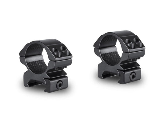 Hawke 1" Rings, Weaver, Low, Black