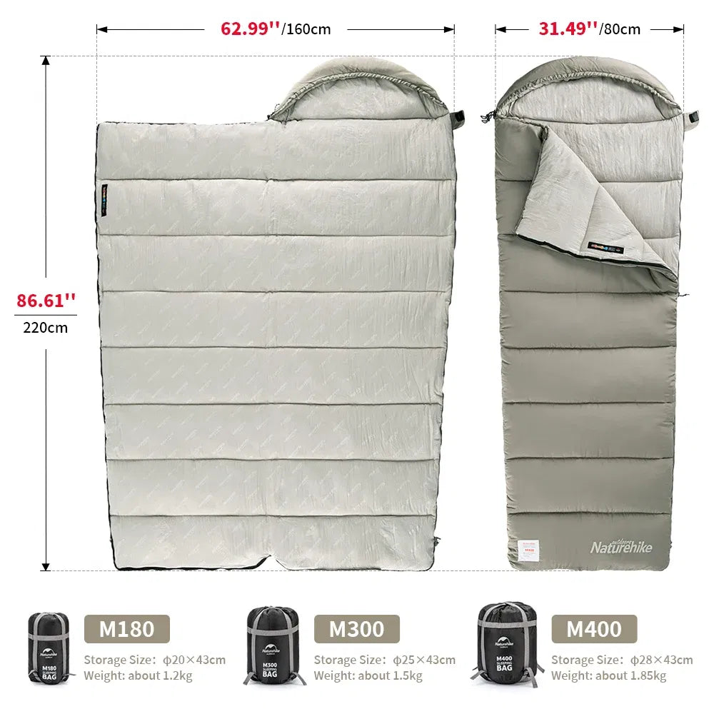 Color: Clear, Ships From: CHINA - Naturehike M180 Sleeping Bag Ultralight Winter Spliceable Hooded Sleeping Bag Outdoor Camping Waterproof Machine Washable 1??-12??