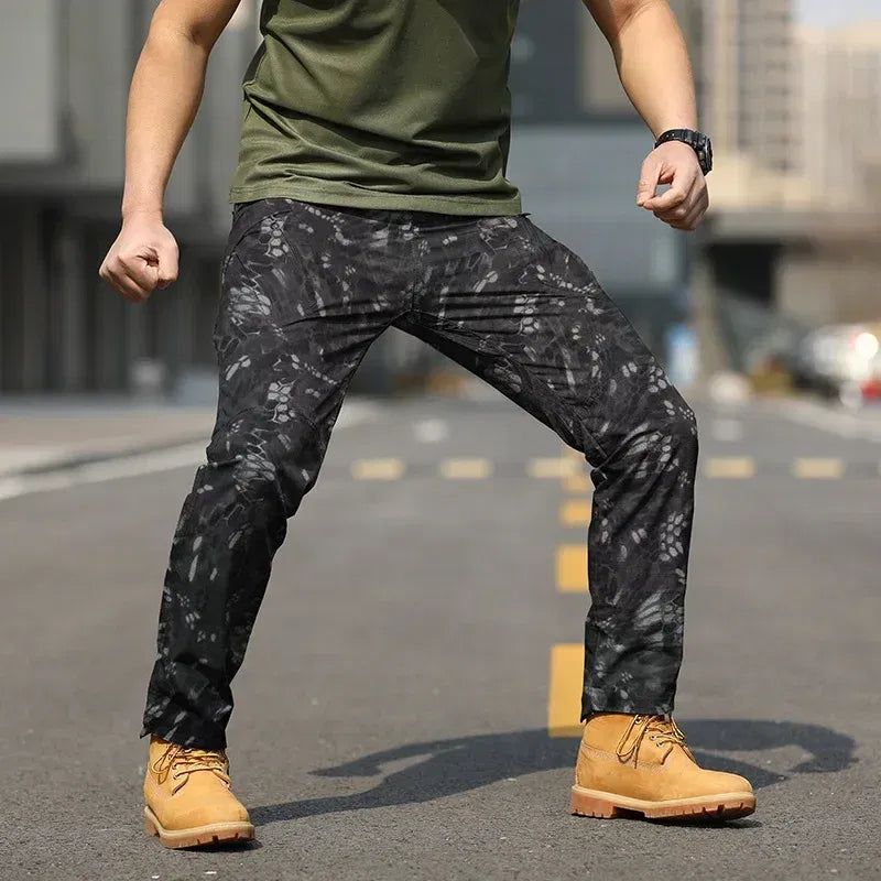 Color: Clear, Size: XXL - Archon X9 Tactical Pants Slim Fit Waterproof Camouflage Training Pants Spring Autumn Breathable Waterproof Overalls Loose Wear