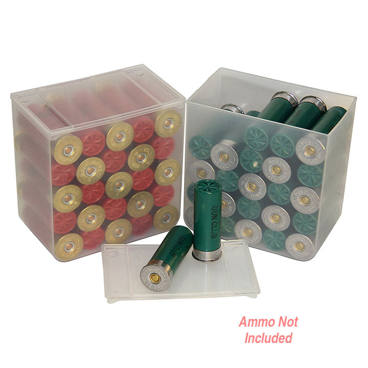 MTM Shotshell Boxes - 25 Round 12ga. (4 Boxes) (Clear)