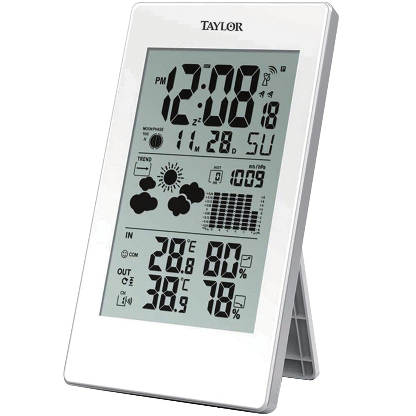 Taylor Precision Products 1735 Digital Weather Forecaster with Barometer & Alarm Clock